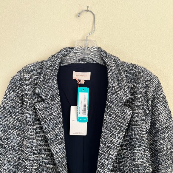 Tweed Blazer - Blue & White - Picture 2 of 6